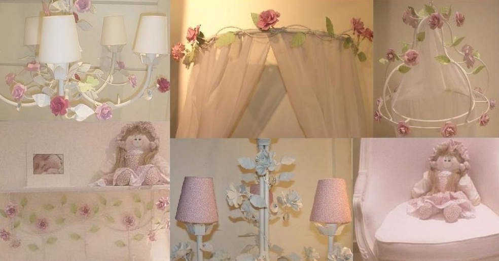 Quarto do bebê provençal romantico